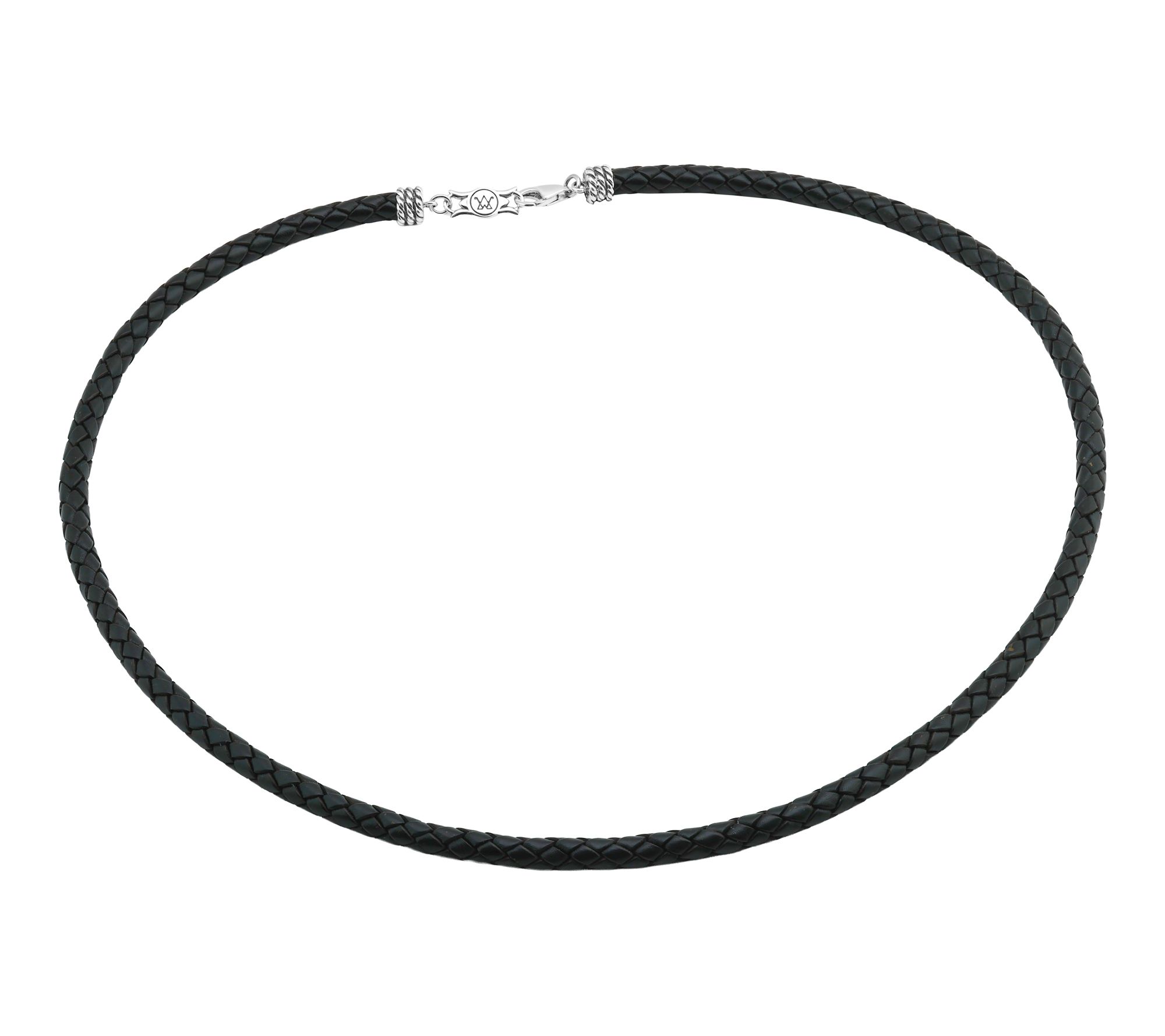 American West Braided Leather 24" Necklace