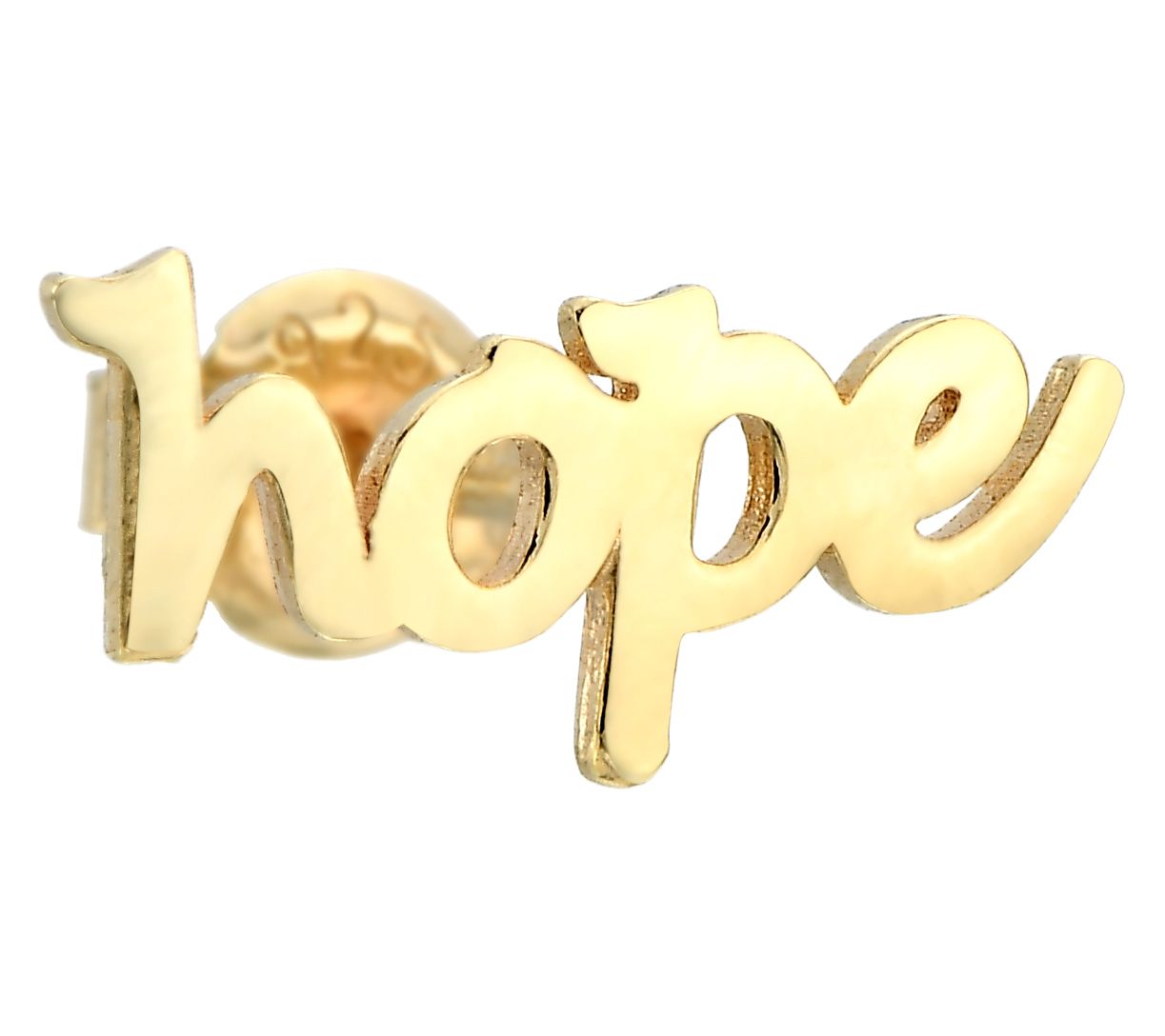 Silver Style Hope Script Single Post Earring,Sterling