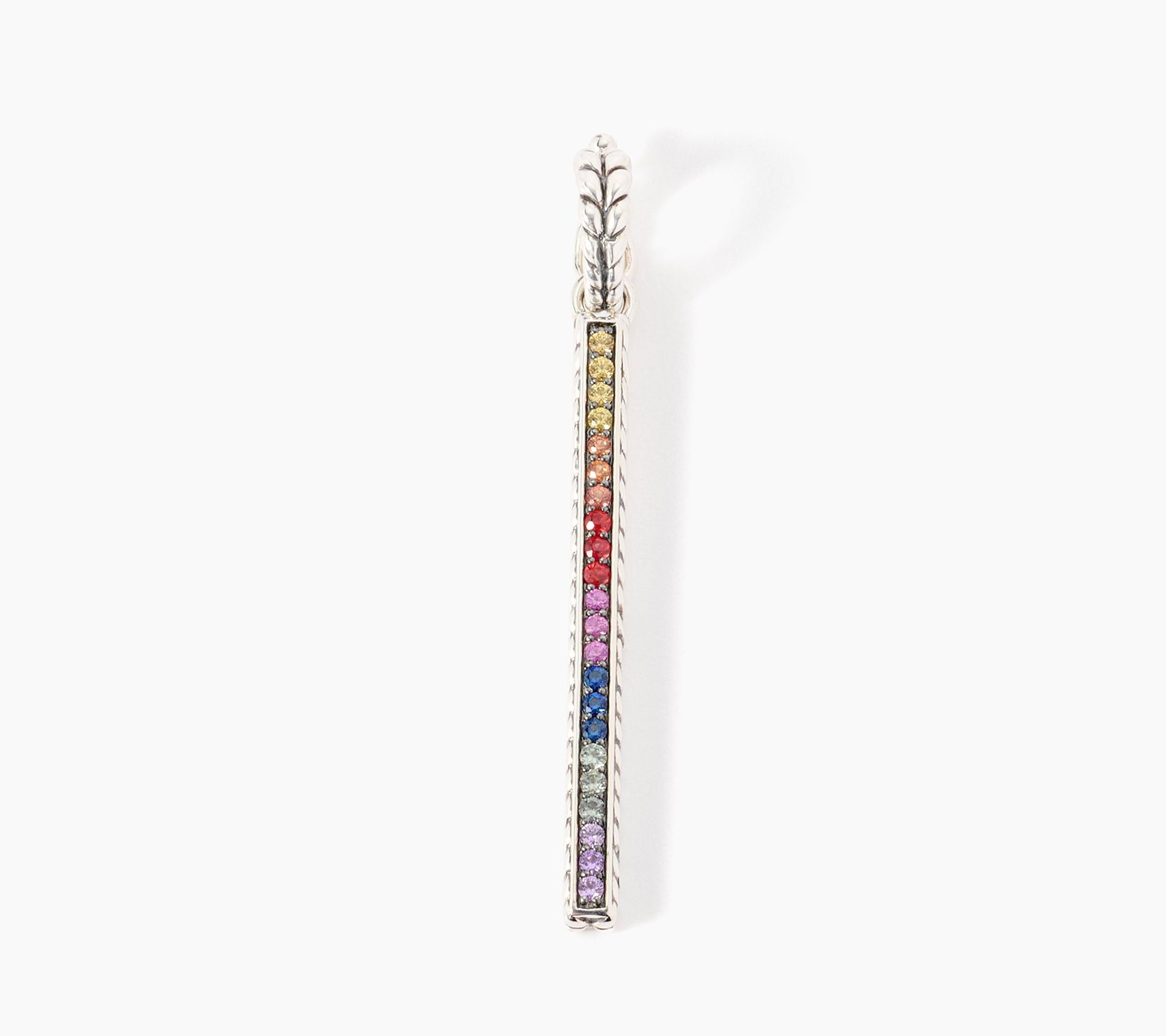 JAI Sterling Silver Multi-Sapphire Linear Enhancer