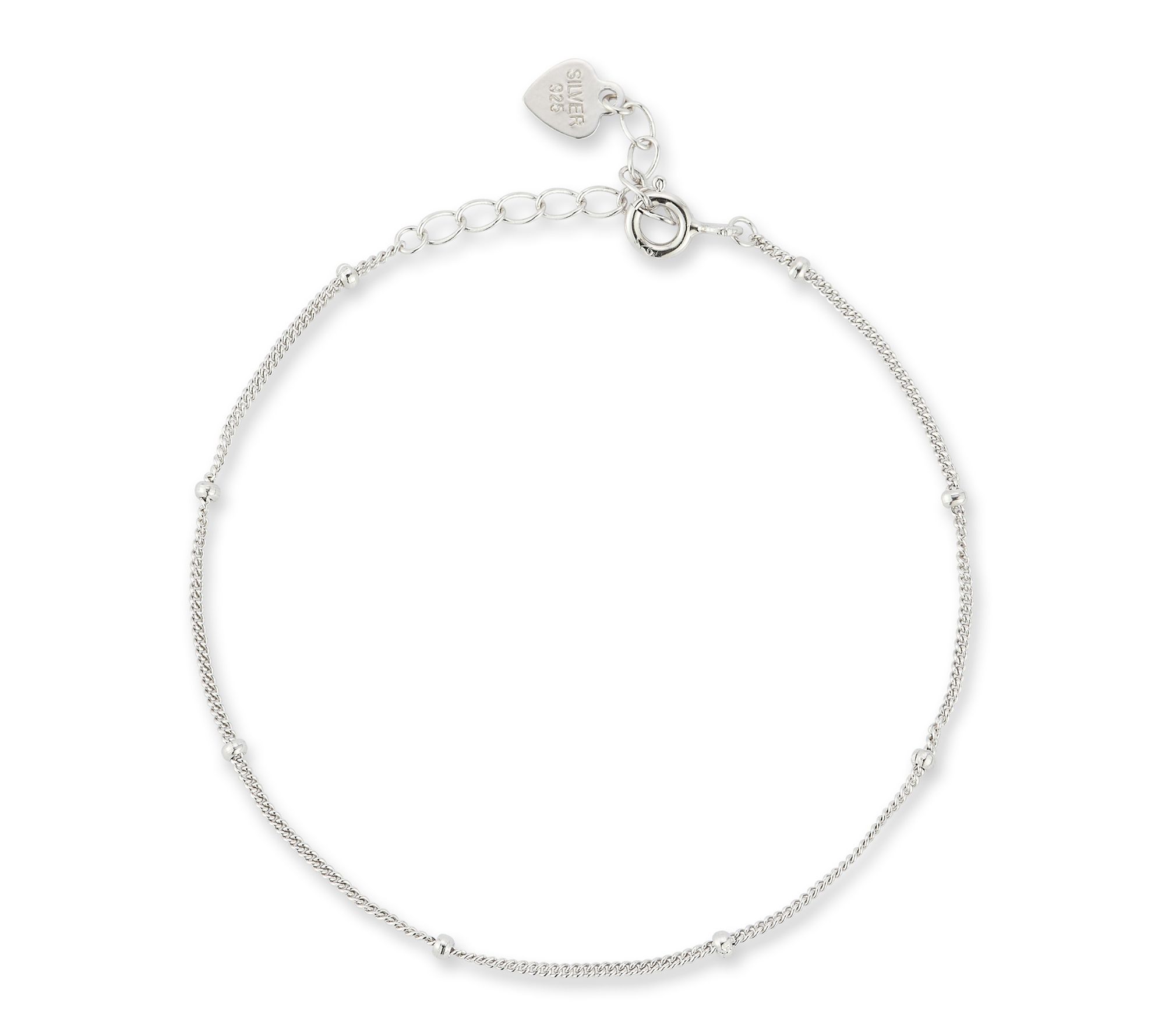Sterlina Silver Dainty Ball Station Bracelet, Sterling