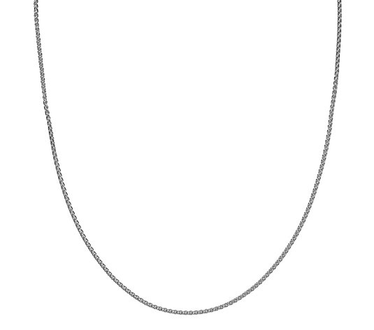 Italian Silver 22" Adjustable Spiga Necklace, 7.1g