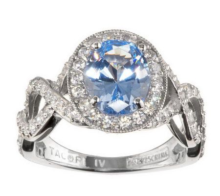 Tacori IV Diamonique Epiphany Simulated Vivid Blue Ring - Page 1 — QVC.com