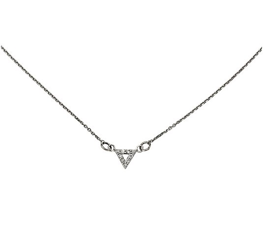 Dainty Designs 14K Diamond Accent Petite Triangle Necklace