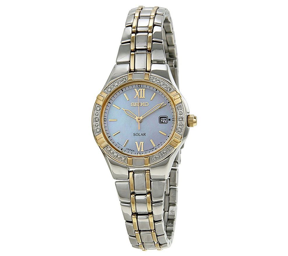 Seiko women's mother 2024 of pearl watch