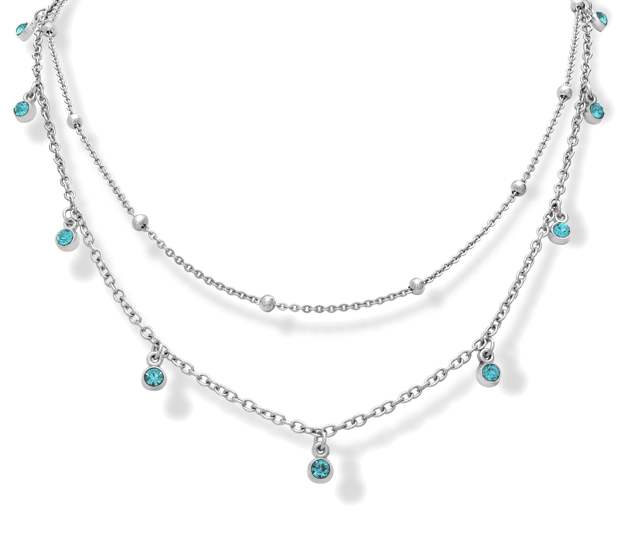 Steel by Design Birthstone Multi-Layer Necklace