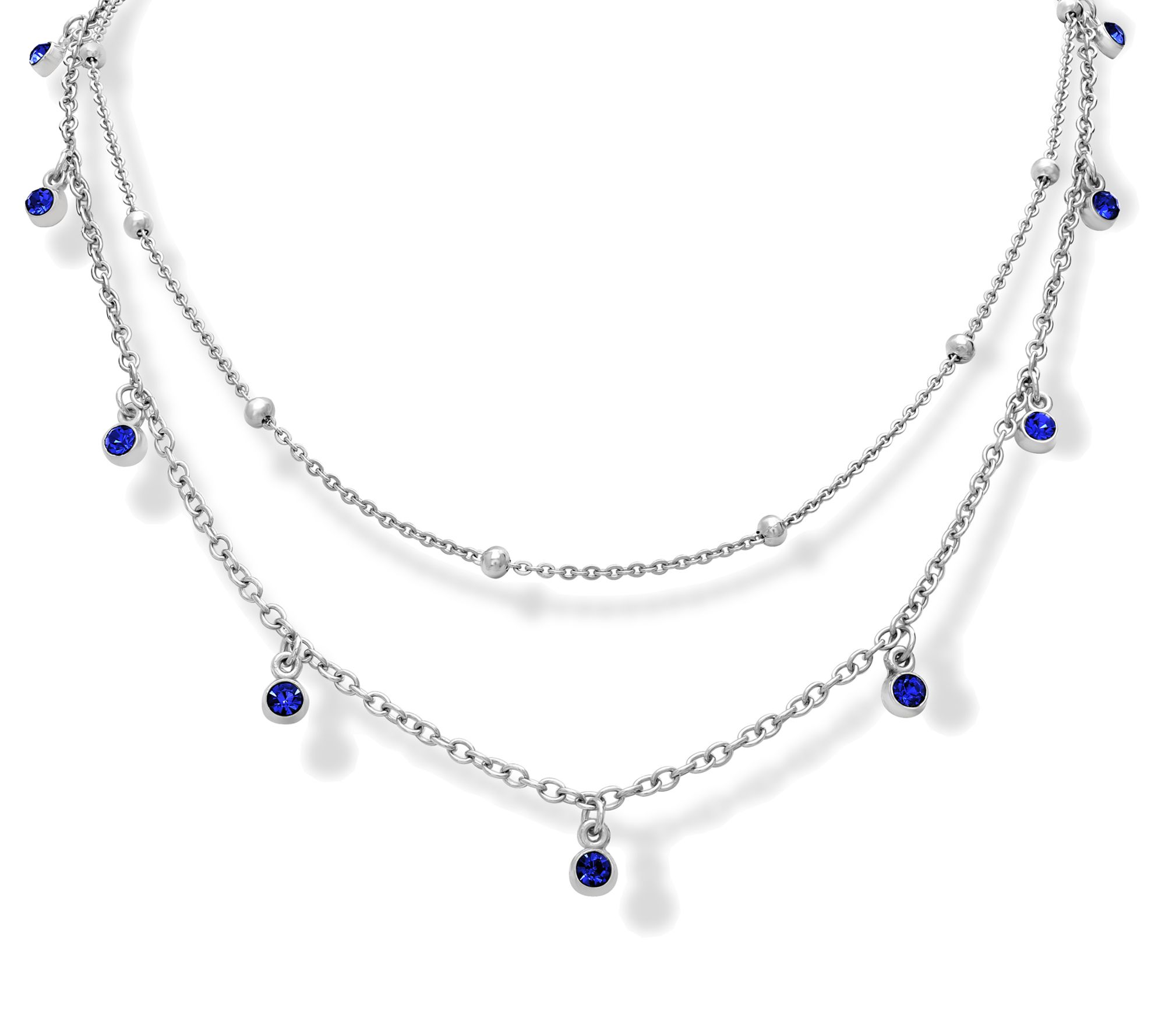 Steel by Design Birthstone Multi-Layer Necklace