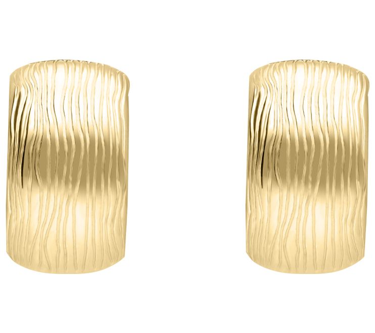 Ariva 18K Gold Clad Sterling Silver Silk Hoop Earrings