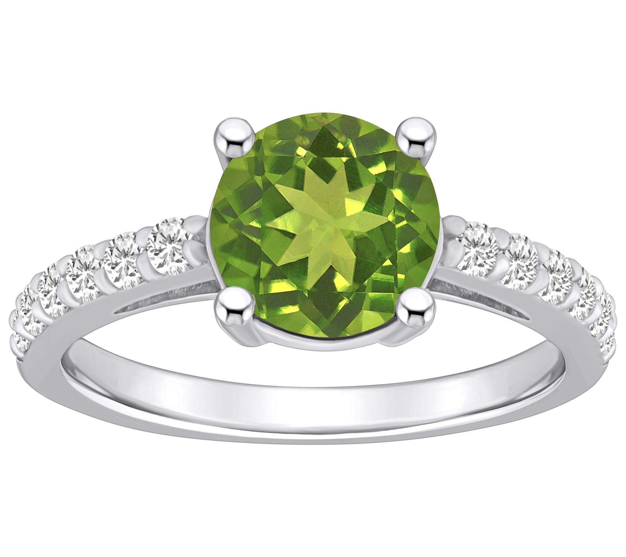 Affinity Gems Round Gemstone & Diamond Ring, 14K Gold