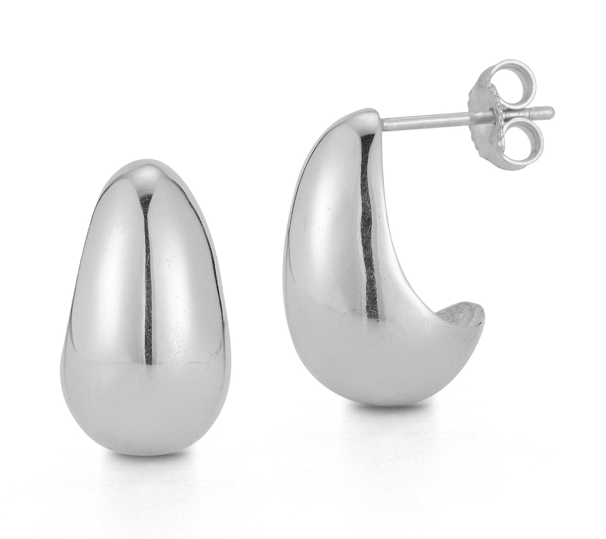 Qvc sterling silver hoop on sale earrings