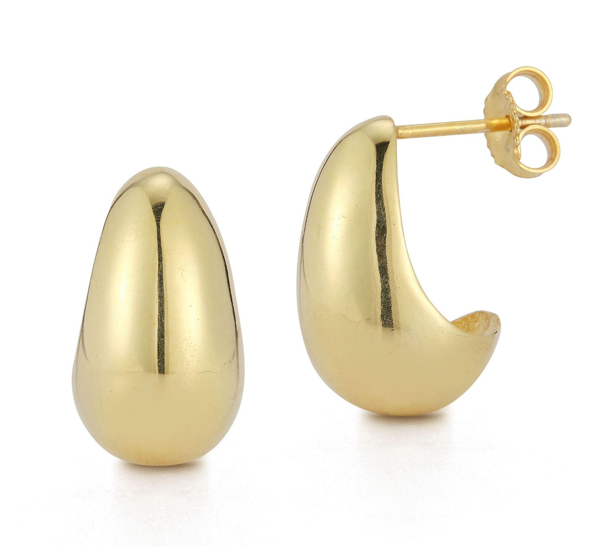 Sterlina Silver Dome Hoop Earrings, Sterling