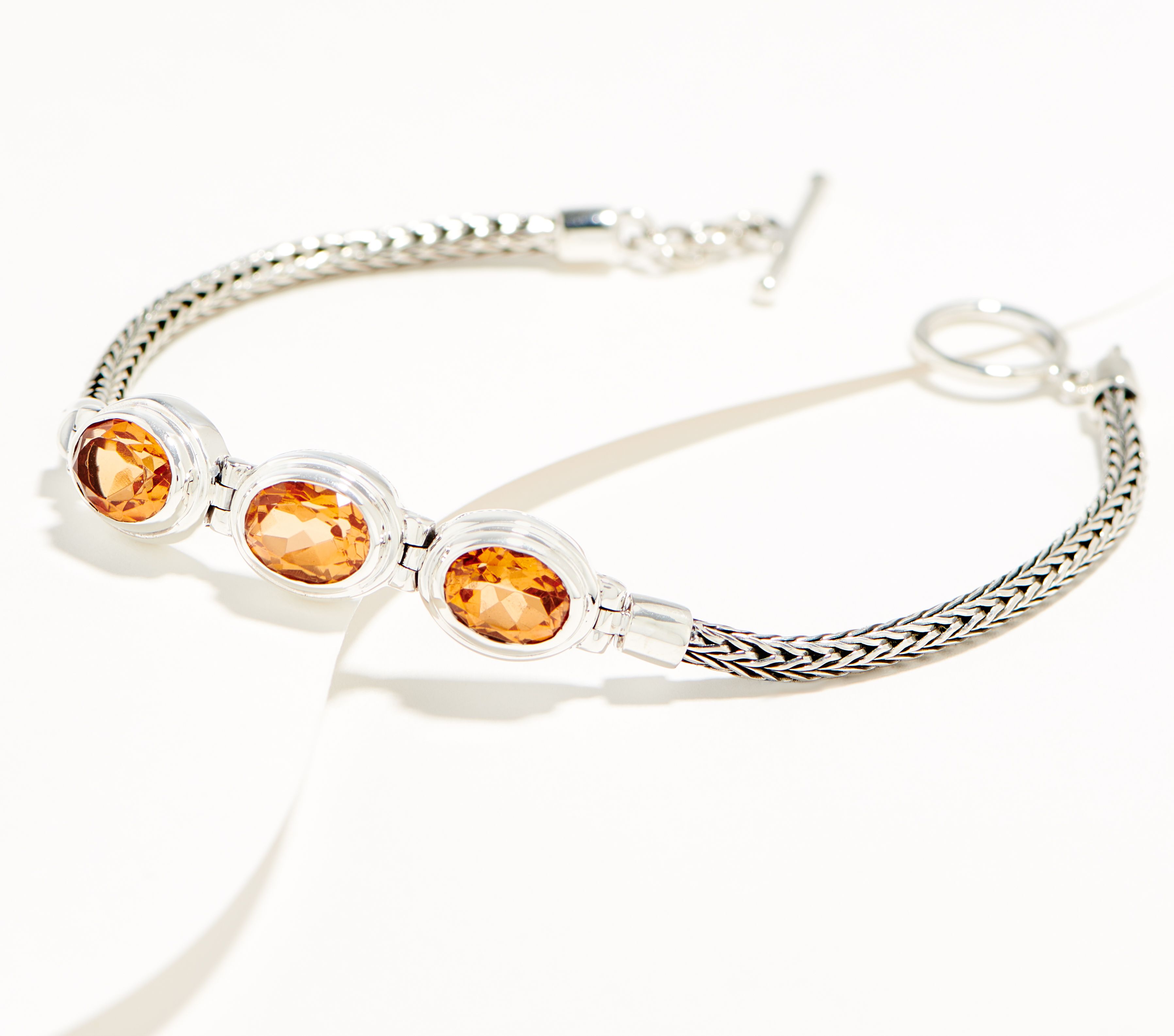 "As Is" Artisan Crafted by Robert Manse Quartz Triplet Bracelet, Sterl