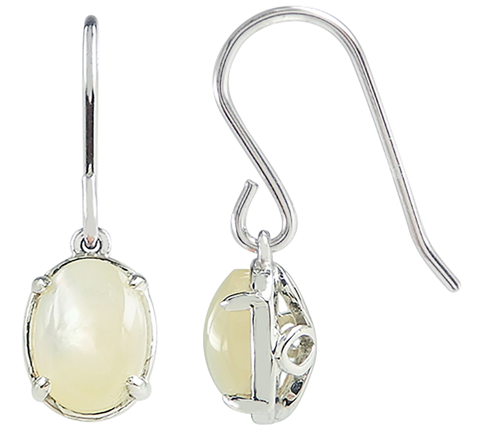 Affinity Gems Mother of Pearl Dangle Earr ings,Sterling