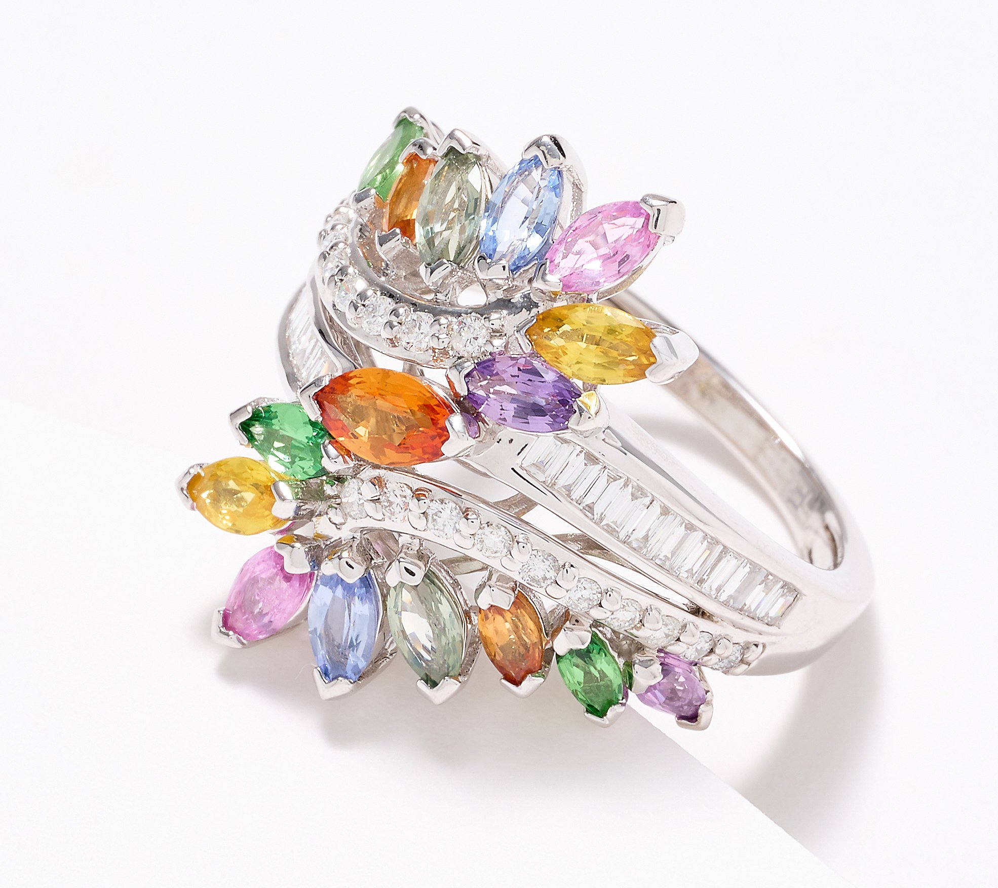 As Is Effy Blooming Beauty Multi-Gemstone & Diamond Ring