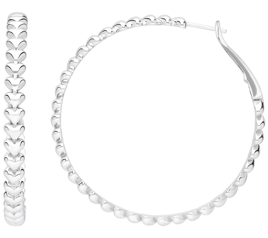 Margo Manhattan Sterling Silver Rendez Vouse Hoop Earrings