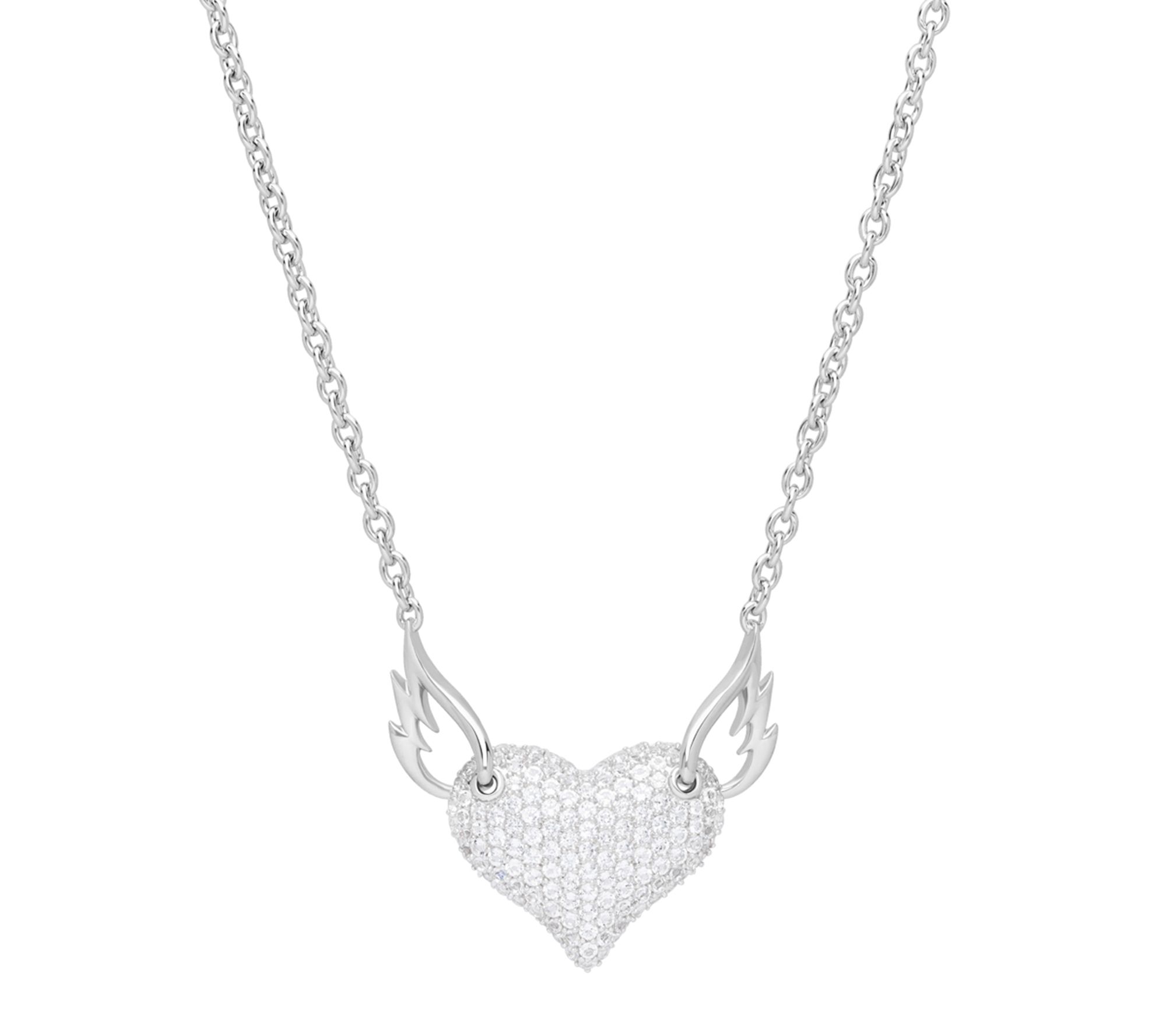 Margo Manhattan Sterling Gemstone Heart & WingsNecklace