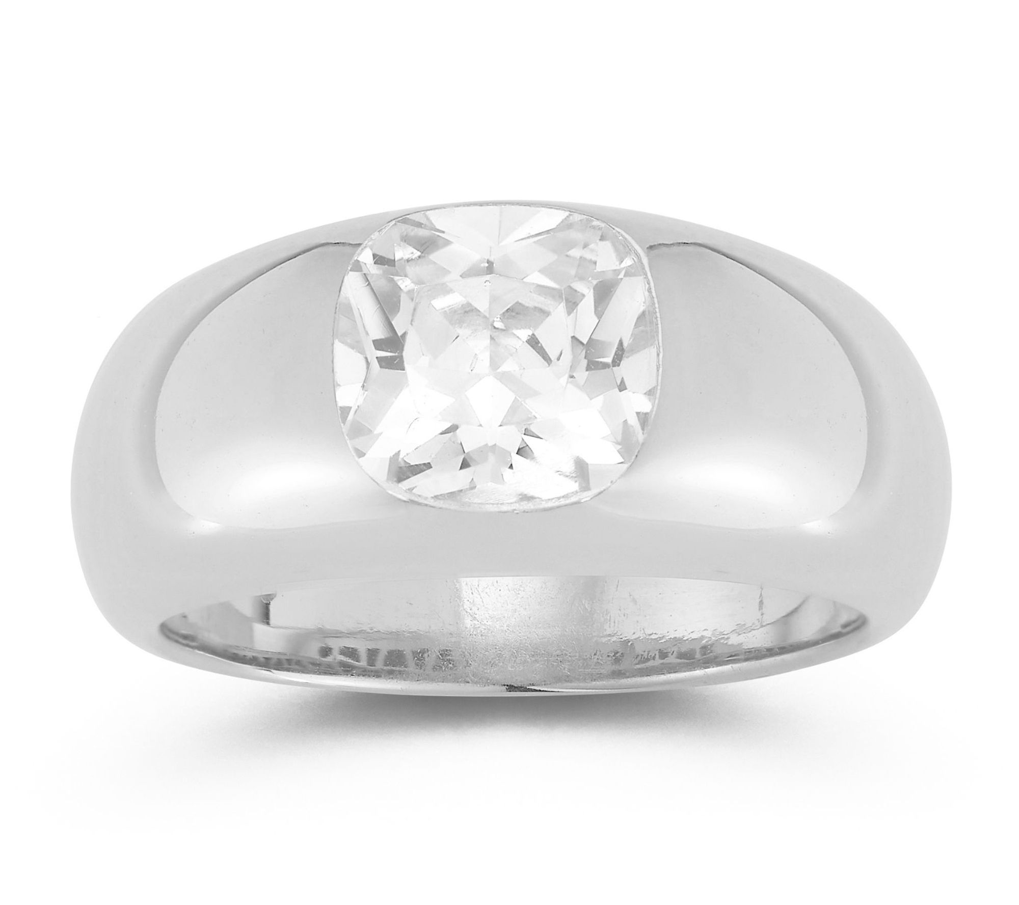 Sterlina Silver Cushion Cut Bold Dome Ring, Sterling