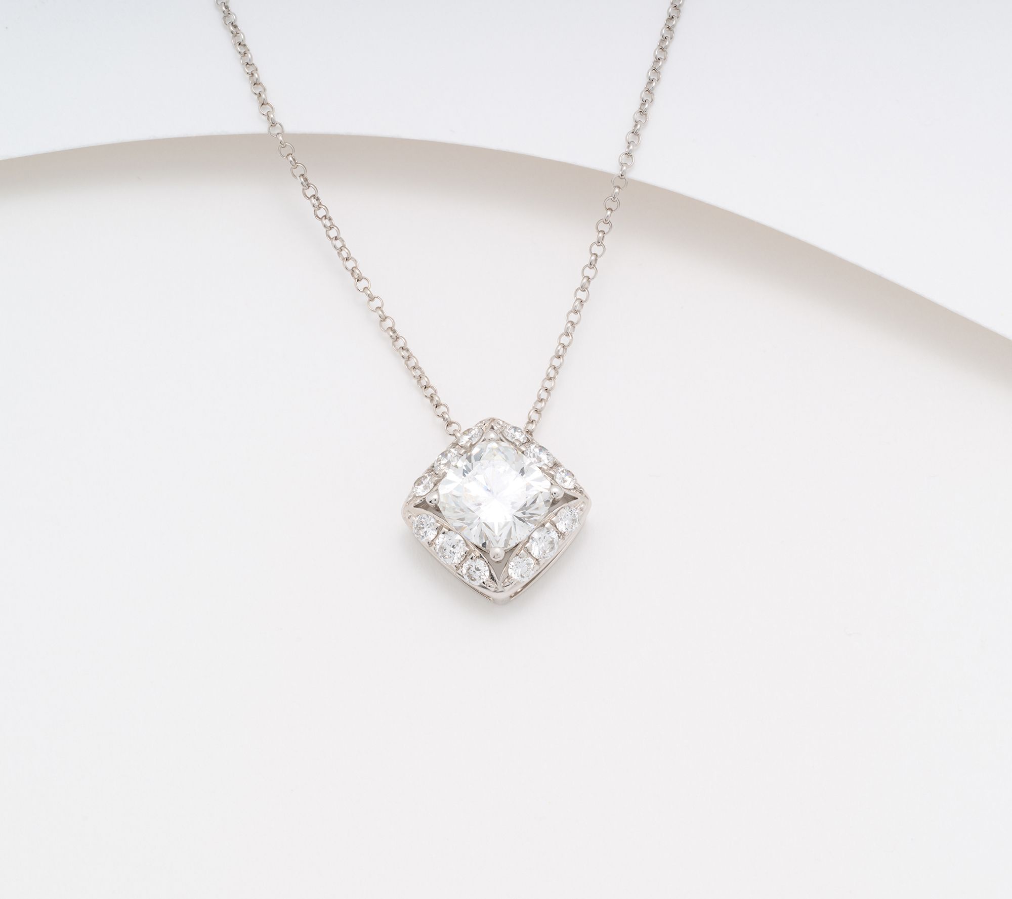Brilliant Rose by Fire Light Lab Grown Diamond 2.5cttw Necklace, 14K