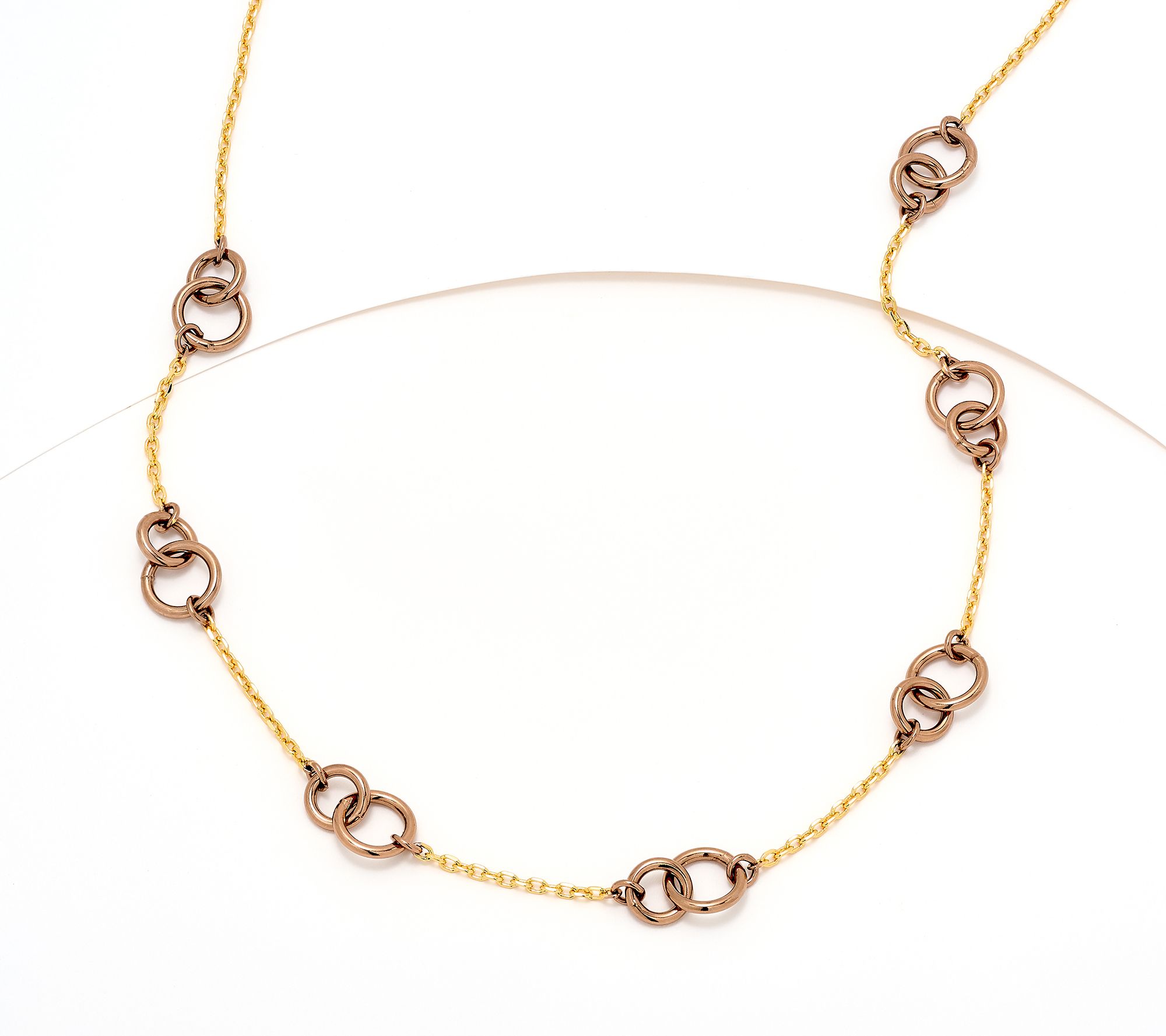 David Markstein Bronze "Two Circles One Love" 17"+3" Necklace