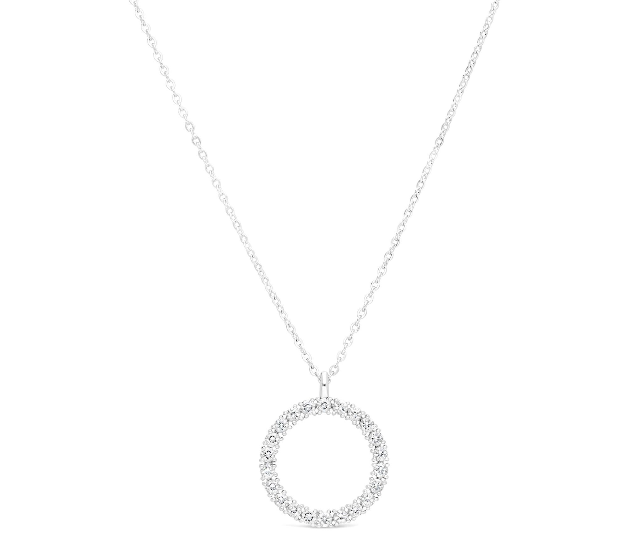Ariva Sterling Silver White Topaz Cleo Necklace
