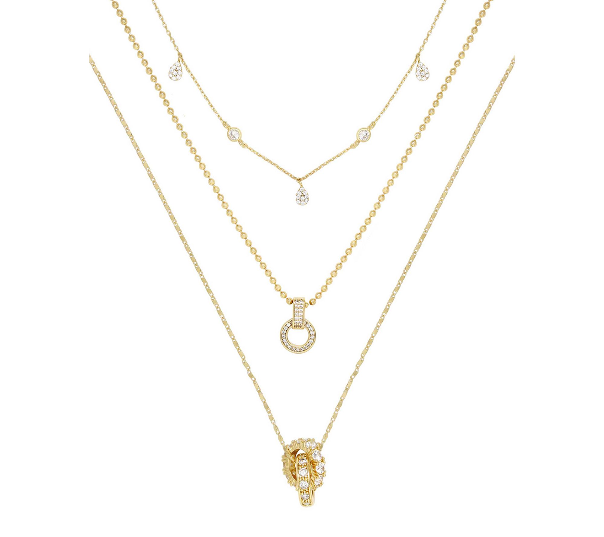 Ettika Dainty Trio Layered Necklace Set