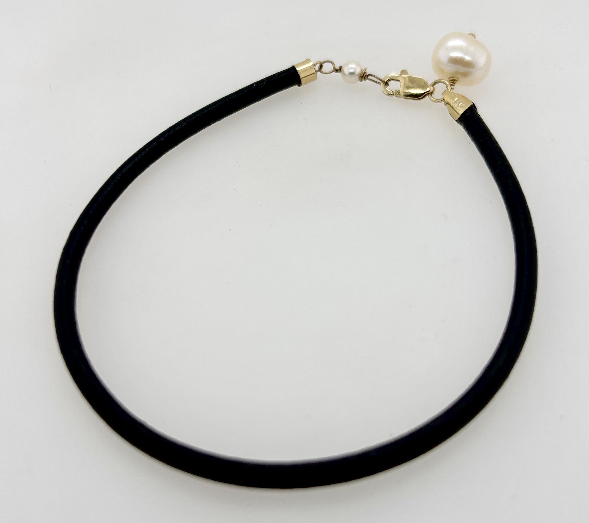 Alkeme 14K Gold "City Day" Leather Cultured Pearl Bracelet