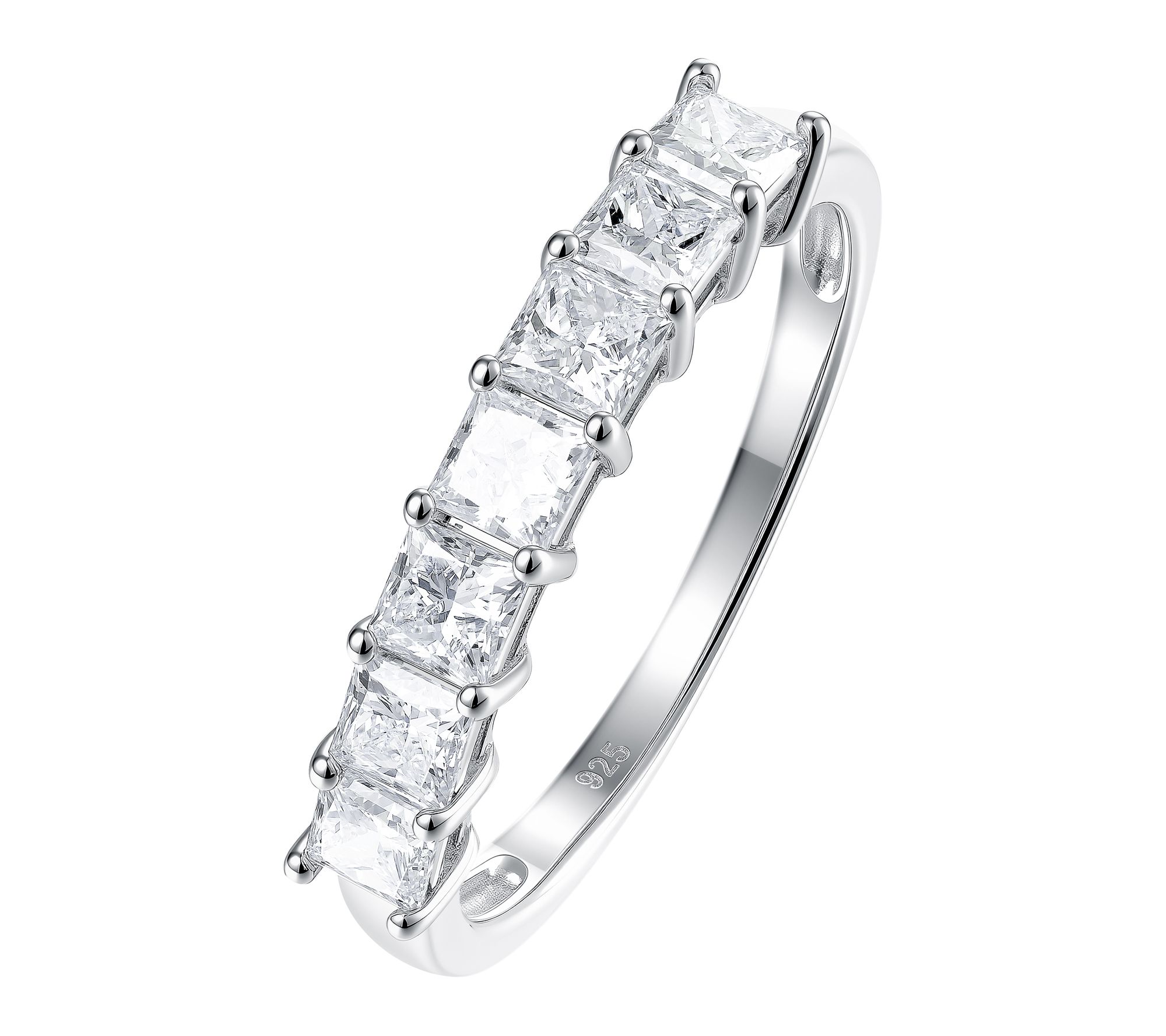 Fire Light 0.90 cttw Lab Grown Diamond PrincessRing, Sterling