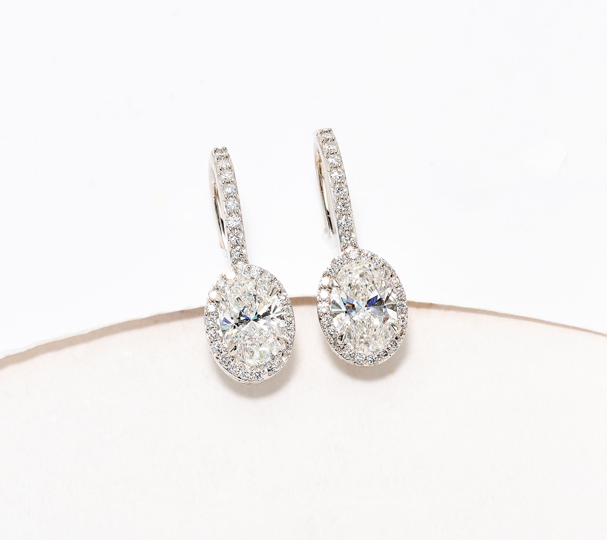 Fire Light Lab Grown_2.4 cttw Diamond Lever Back Earring, Sterl