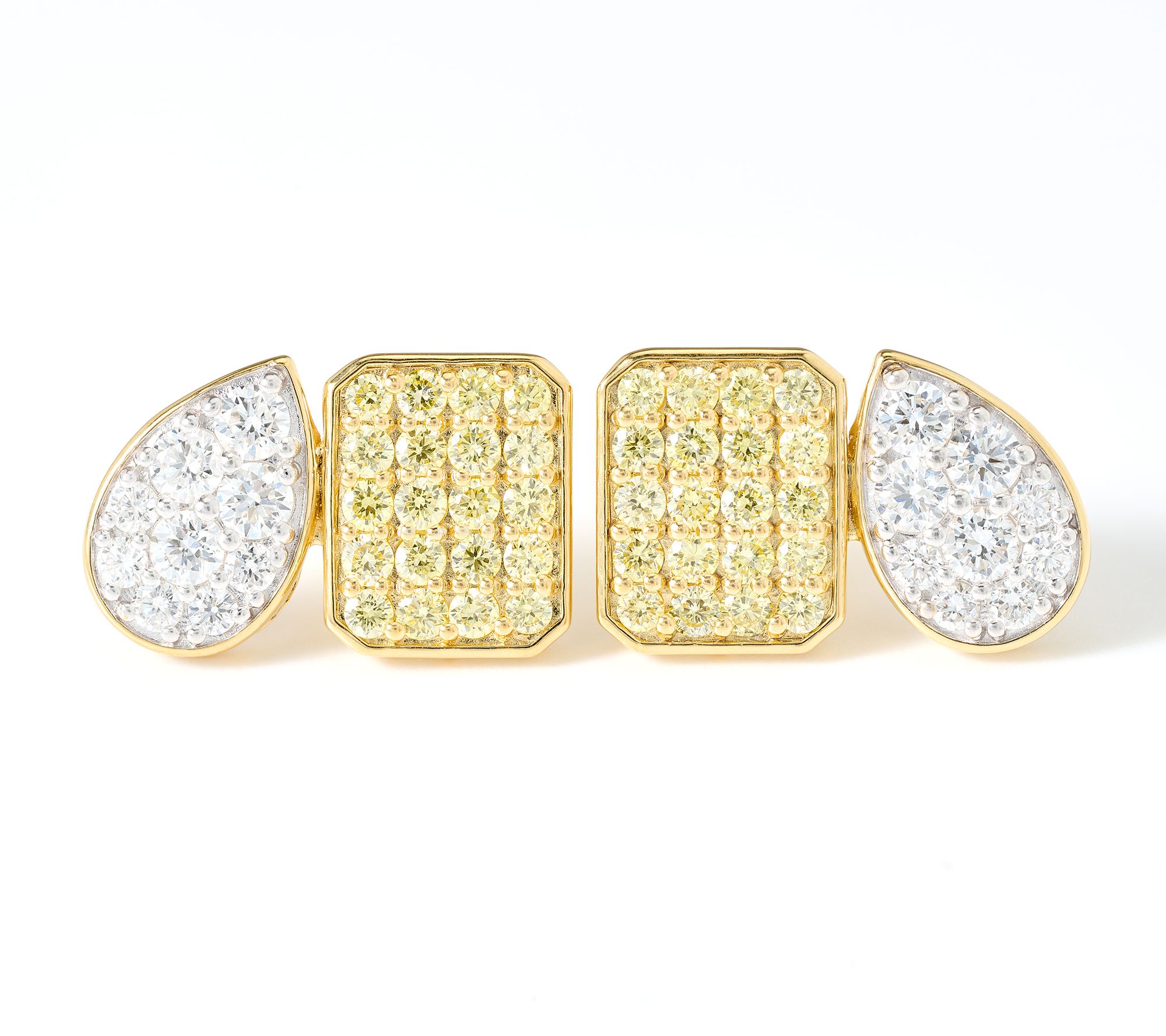 JEN by Jennifer Miller Diamond Composite Toi et Moi Studs