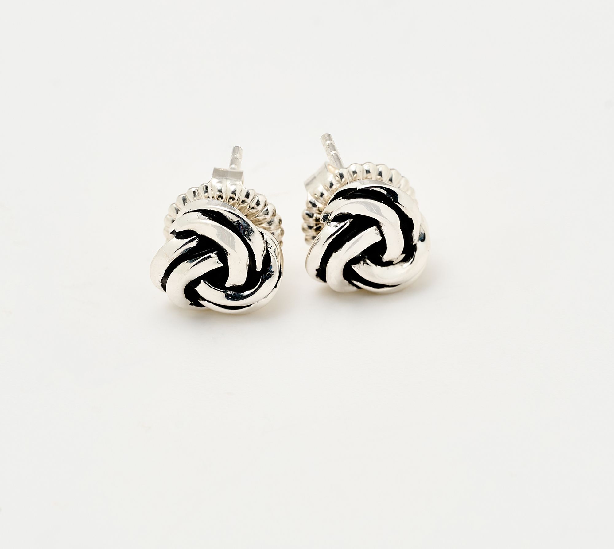Christian James by Scott Grimes Sterling Ripple Love Knot Stud Earrings