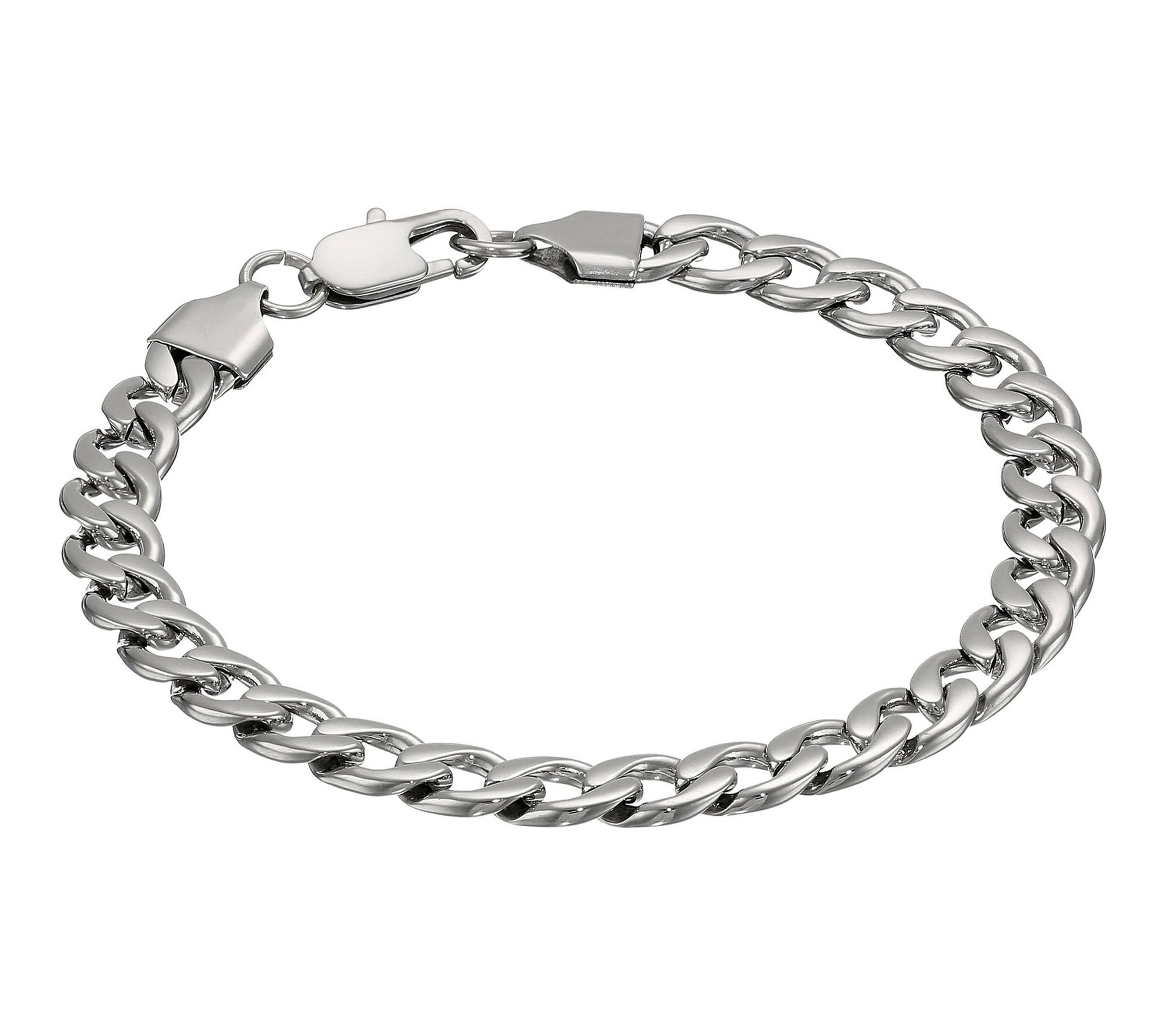 LYNX Men's Stainless Steel Curb Chain Bracelet