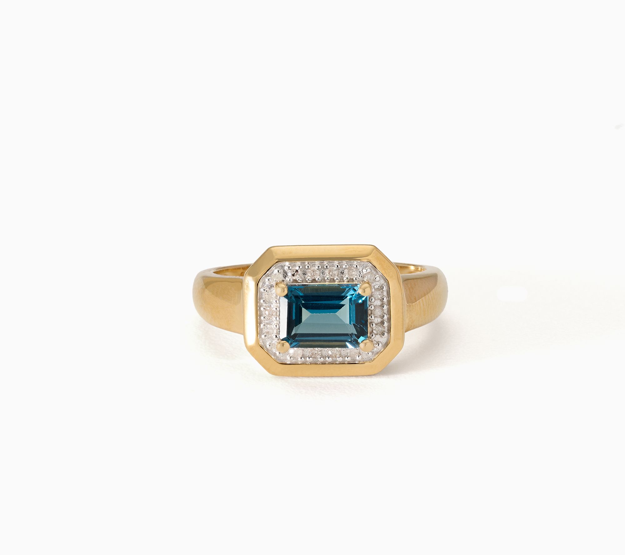 Affinity Gems Gemstone Shape Center w/ Diamond Accent Ring