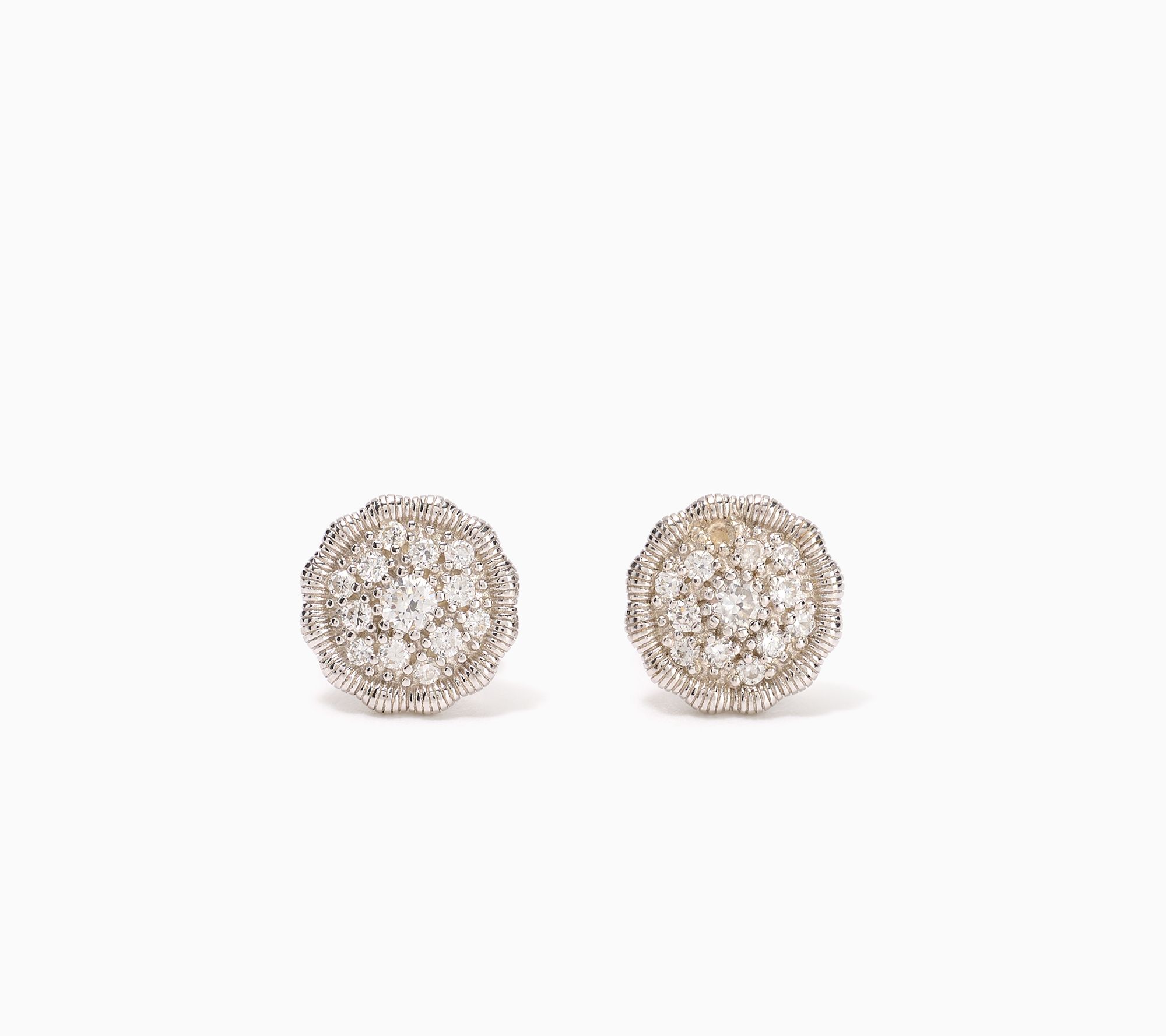David Markstein Lab Grown Diamond 0.44 ctw Stud Earrings, Sterl