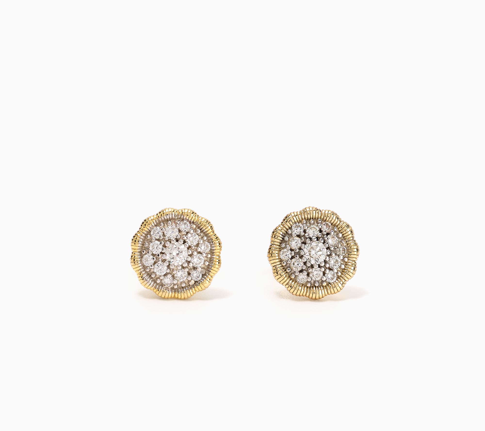 David Markstein Lab Grown Diamond 0.44 ctw Stud Earrings, Sterl