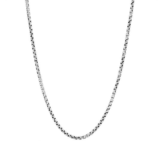 JAI Sterling Silver 2.7mm Box Chain 16" Necklace