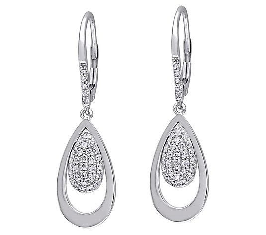 Affinity 0.50 cttw Diamond Drop Earrings, 14K