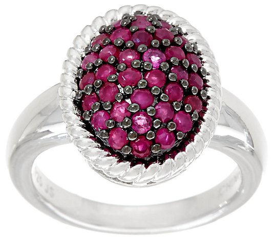 Sterling Silver 0.75 cttw Ruby Ring