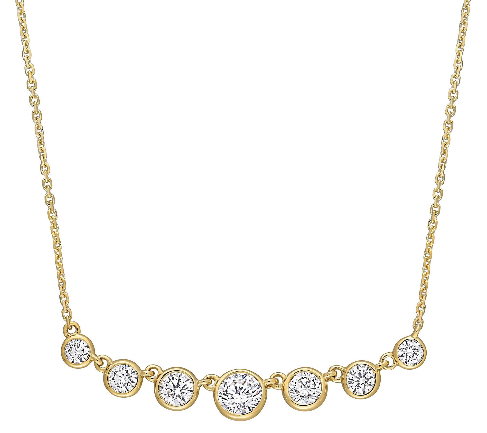 Affinity 0.95 cttw Diamond Necklace, 14K Gold - QVC.com