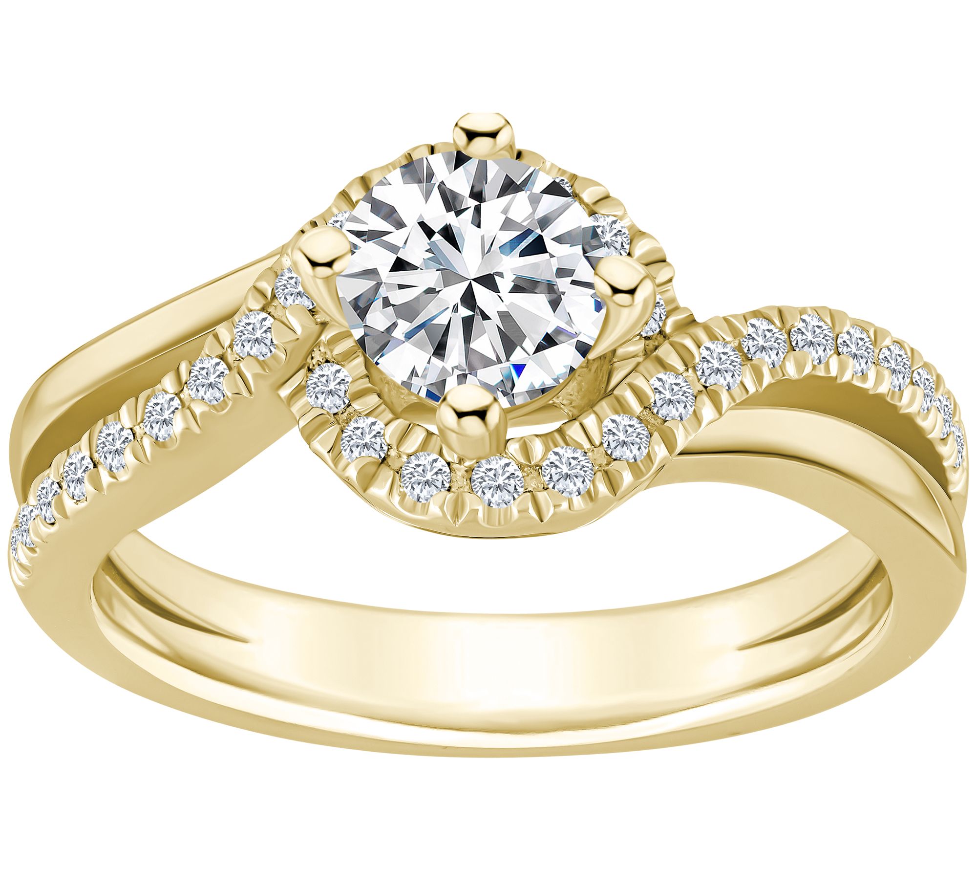 Affinity 1.00 cttw Diamond Halo Engagement Ring , 14K Gold