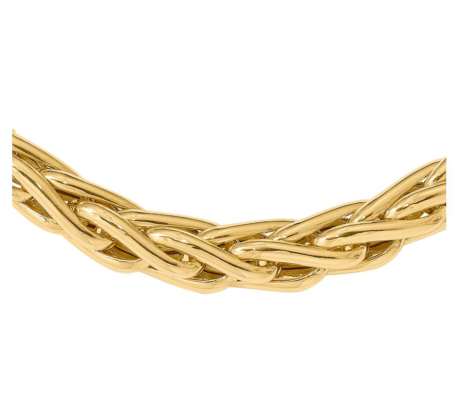 Italian Gold 18" Bold Spiga Link Necklace, 14K