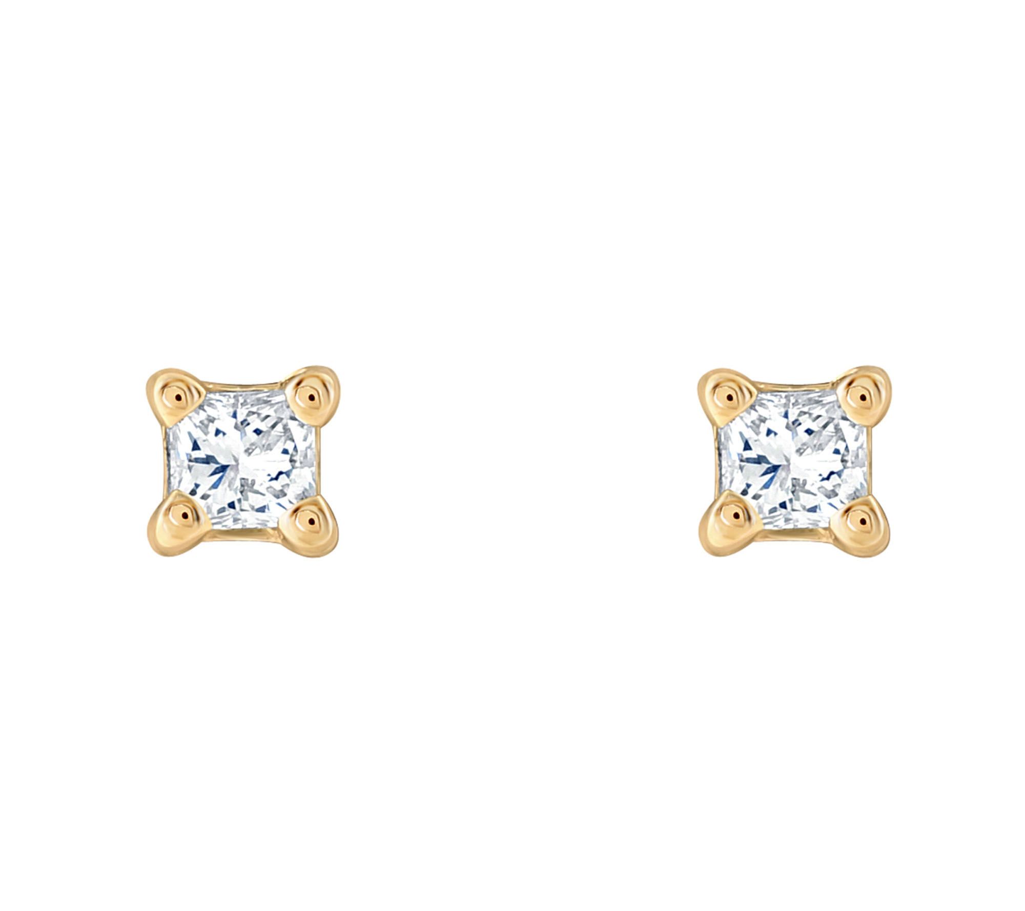 Affinity 14K 1/4 cttw Princess-Cut DiamondStud Earrings