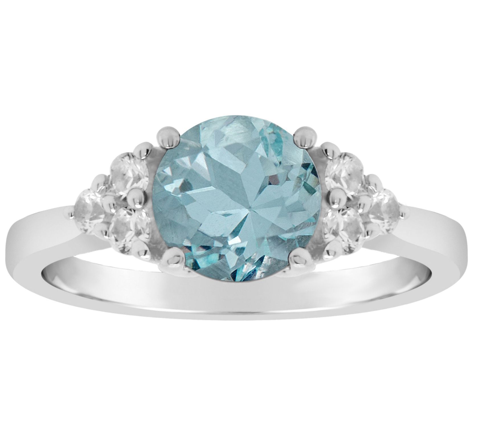 Affinity Gems Sterling Silver Round SimulatedGemstone Ring