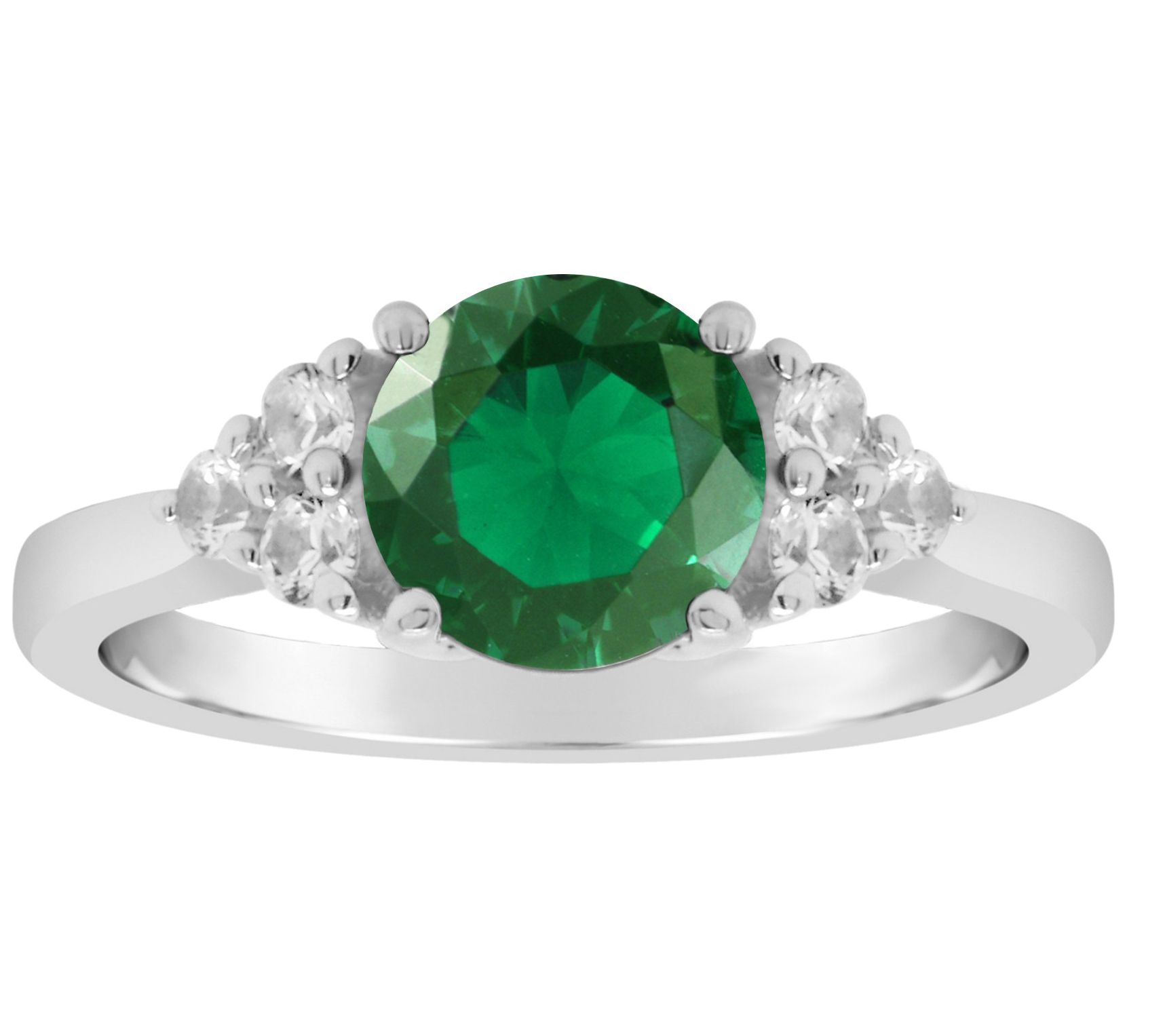 Affinity Gems Sterling Silver Round SimulatedGemstone Ring