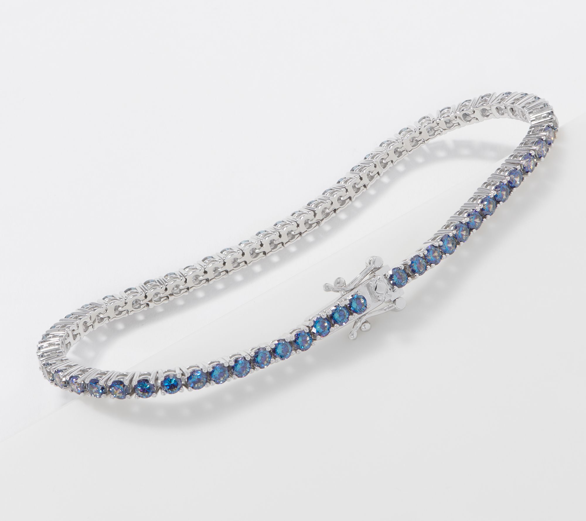 "As Is" Diamonique Aurora Borealis Tennis Bracelet Sterling Silver