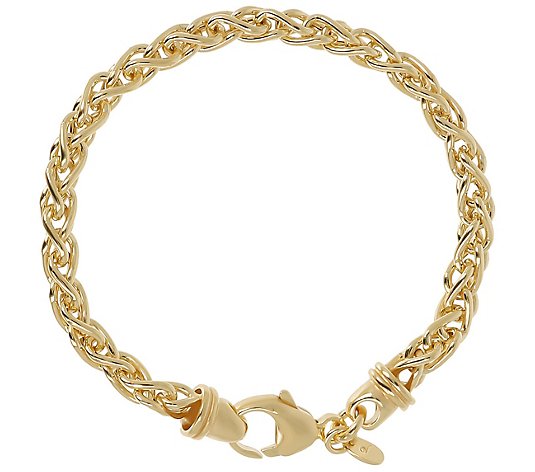 Veronese 18K Clad Polished Spiga Chain Bracelet