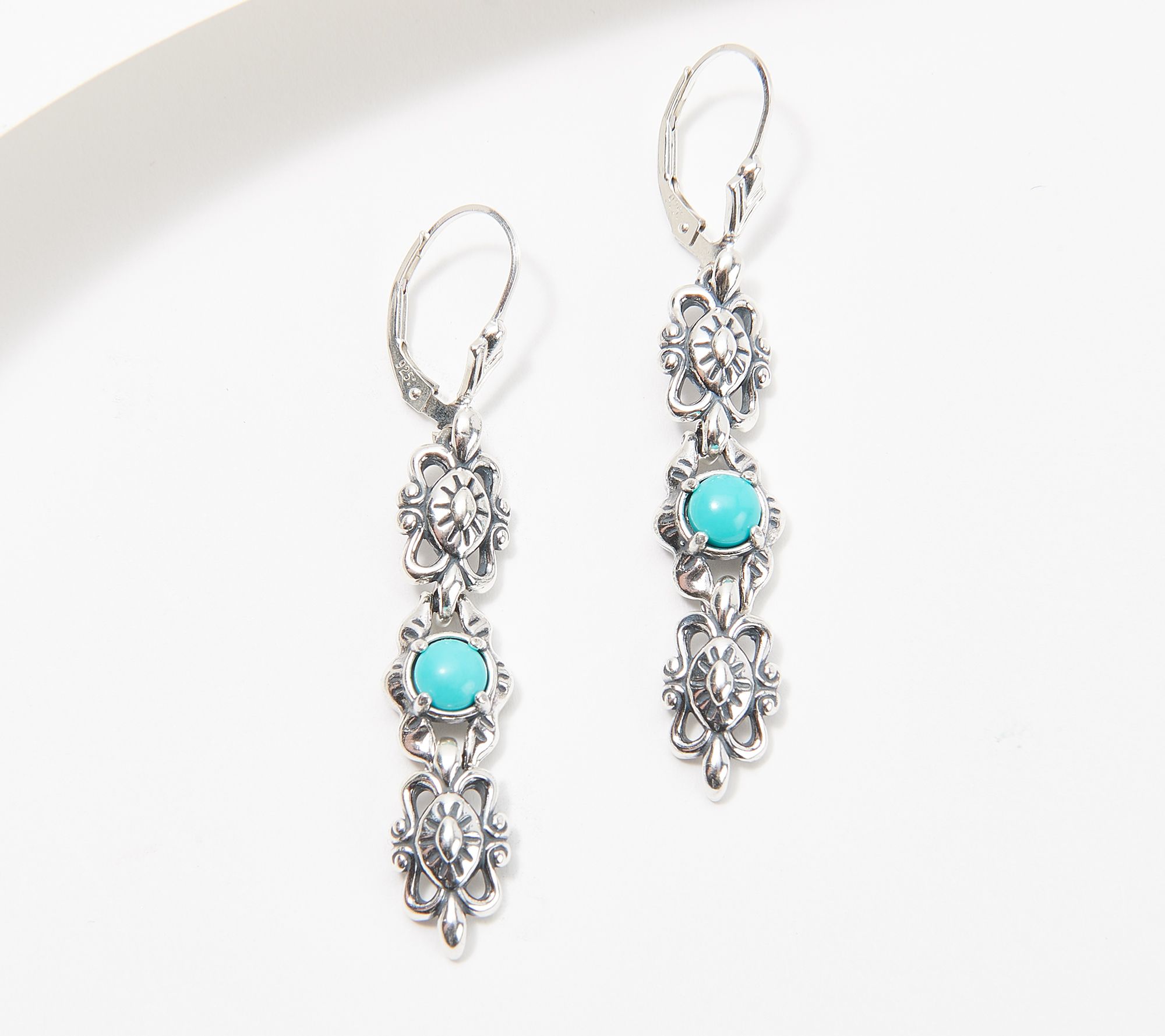 "As Is"American West Sterling Gemstone and Concha Lever Backs