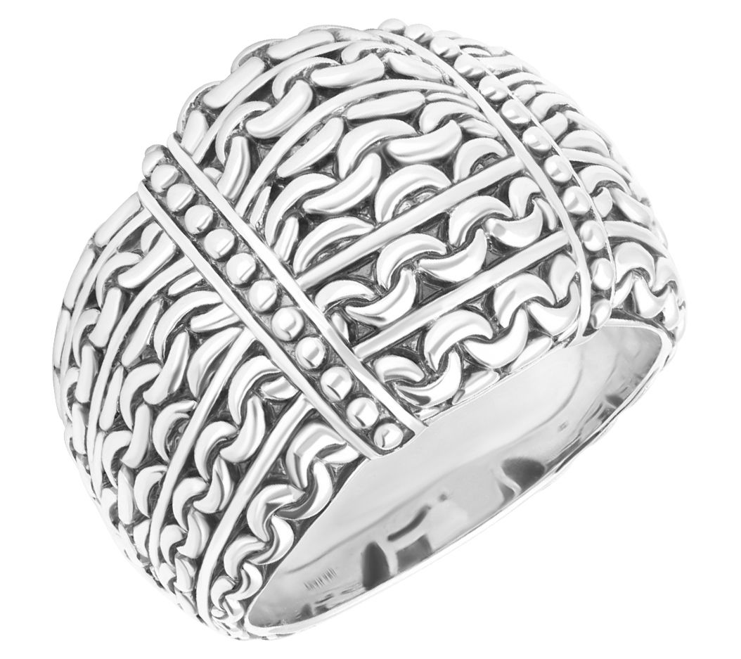Tiffany Kay Studio Sterling Silver Purl Knit Tufted Ring