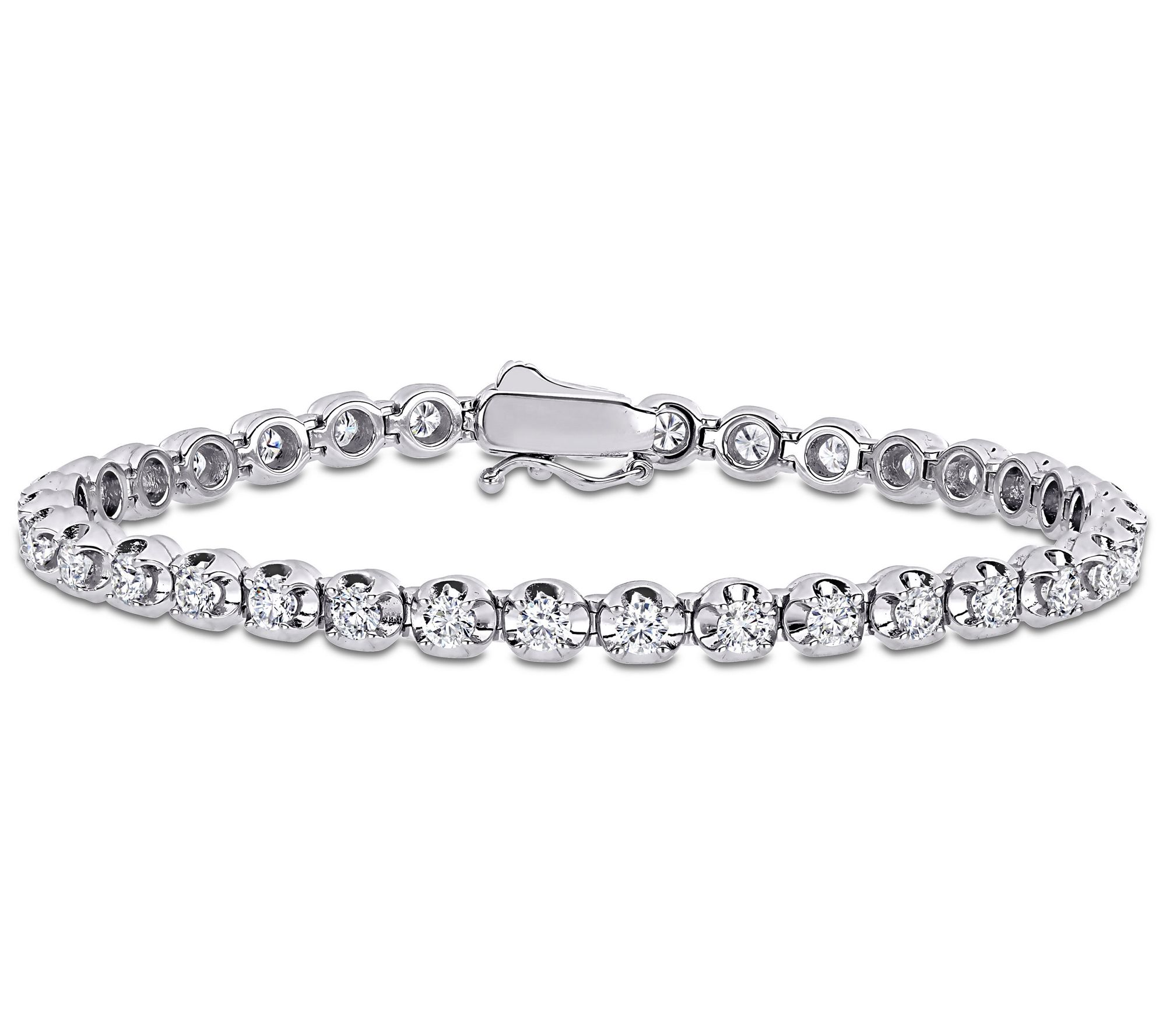 MoissanIce 3.45 cttw Moissanite Tennis Bracelet, 14K Gold