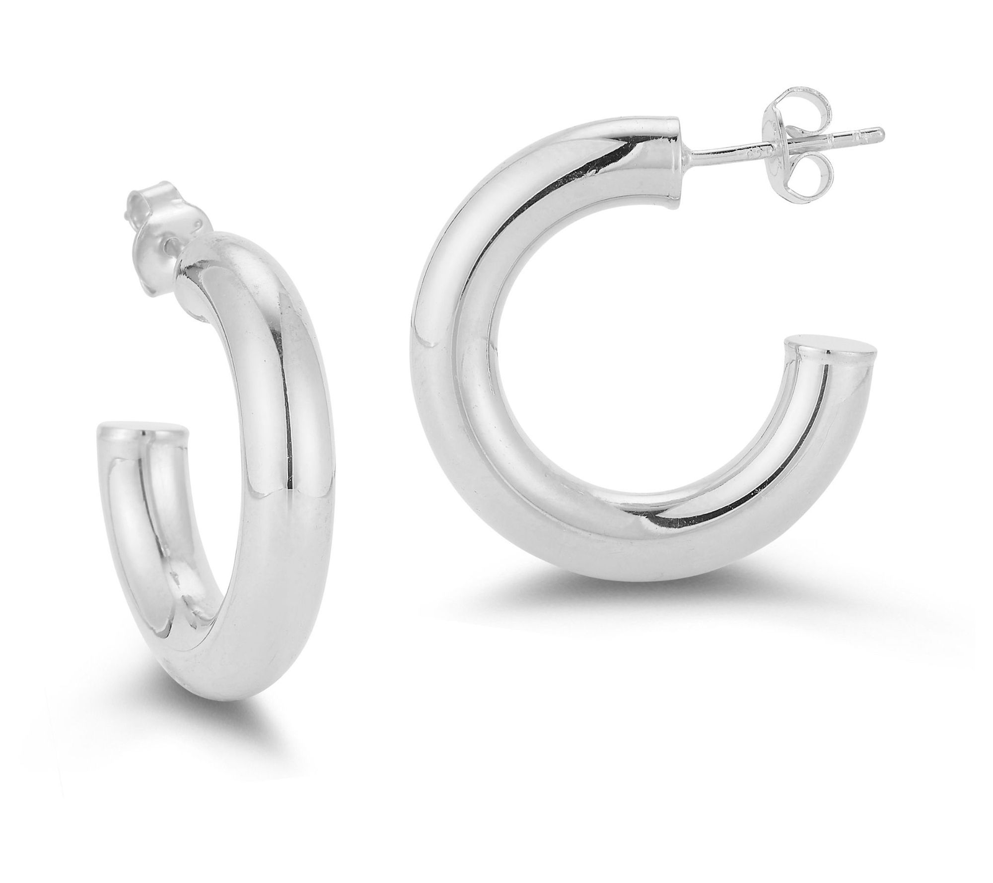 Sterlina Silver 1" Bold Hoop Earrings, Sterling