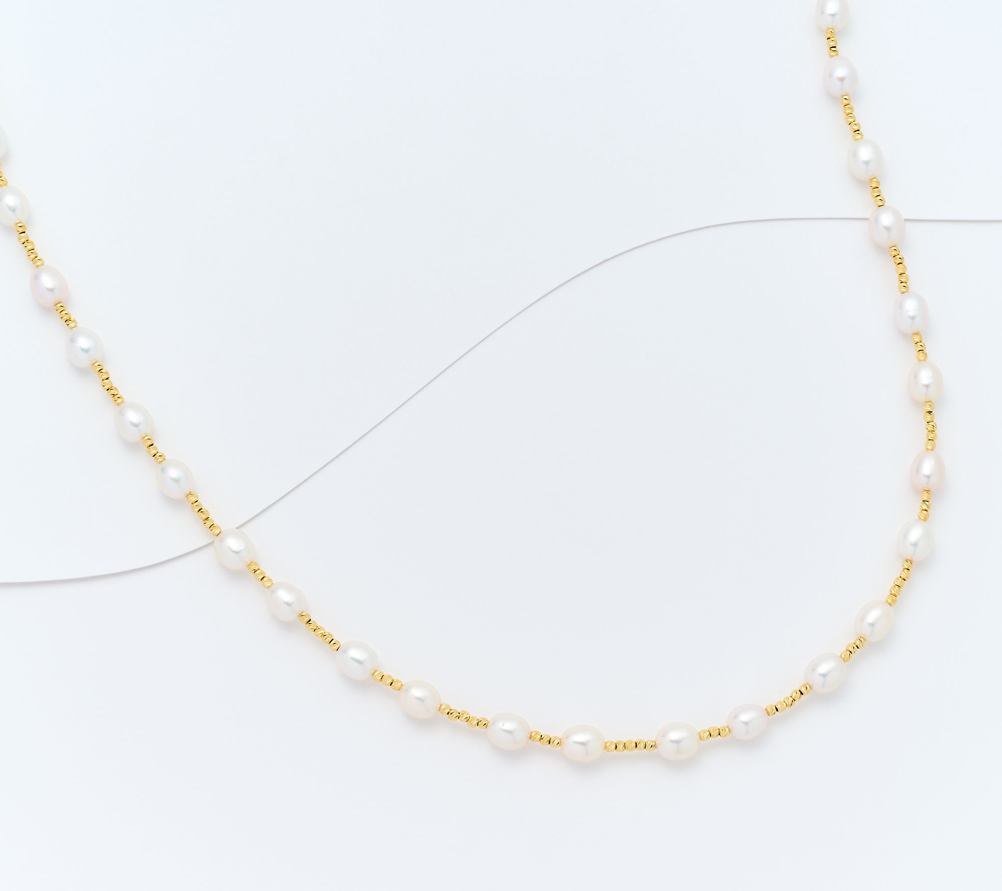 Honora Beaded Chain Cultured Pearl 36 Necklace Sterling Silver