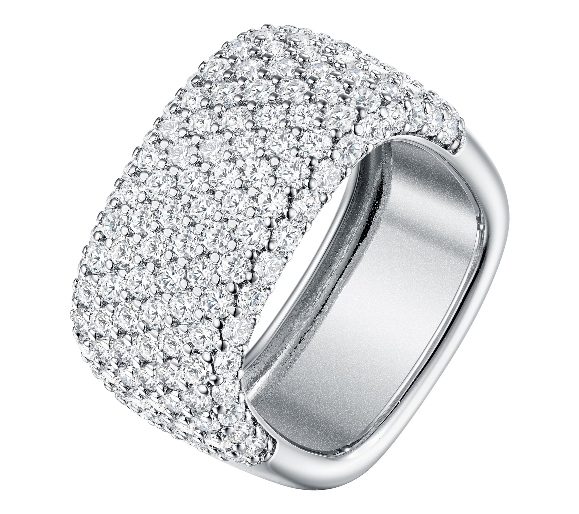 Diamonique x Jennifer Miller 3.20 cttw Square Ring, Sterling